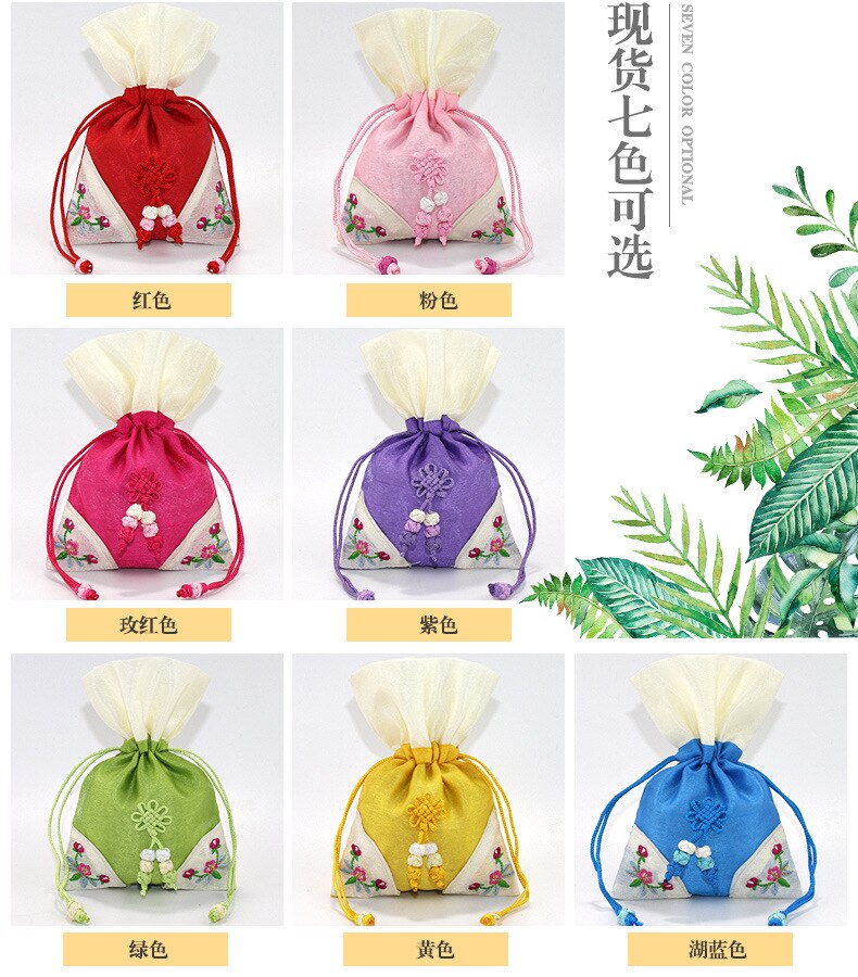 Koreanische Traditionelle die Seide Stickerei Kraut Aromatherapie Schmuck Tasche Seide Brokat Beutel Tasche