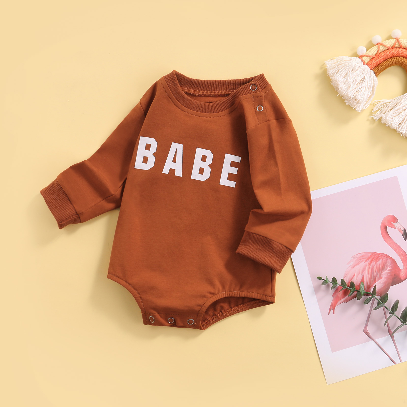 Citgeett Herbst Kleinkind Baby Mädchen Jungen Karosserie knapp Gedruckt Langen Ärmeln Overall Outfit Kleidung Frühling Anzug