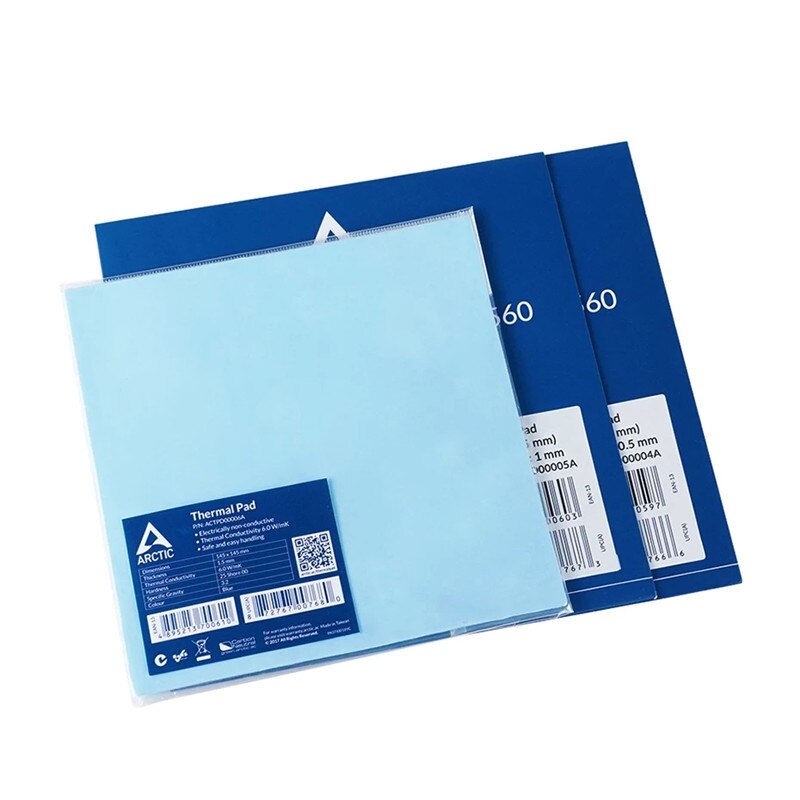 ARCTIC High Efficient Thermal Pad 145x145x0.5/1.0/1.5mm Graphics Card Memory North And South Bridge Water Thermal Pad 6.0 W / mK
