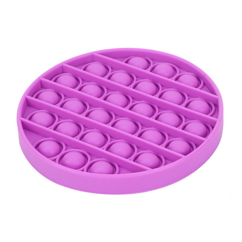 Push Pop Bubble Sensory Toy Autism Needs Squishy Stress Reliever Toys Adult Child Funny Anti-stress Pop It Fidget Reliver Stress: 10Purple round