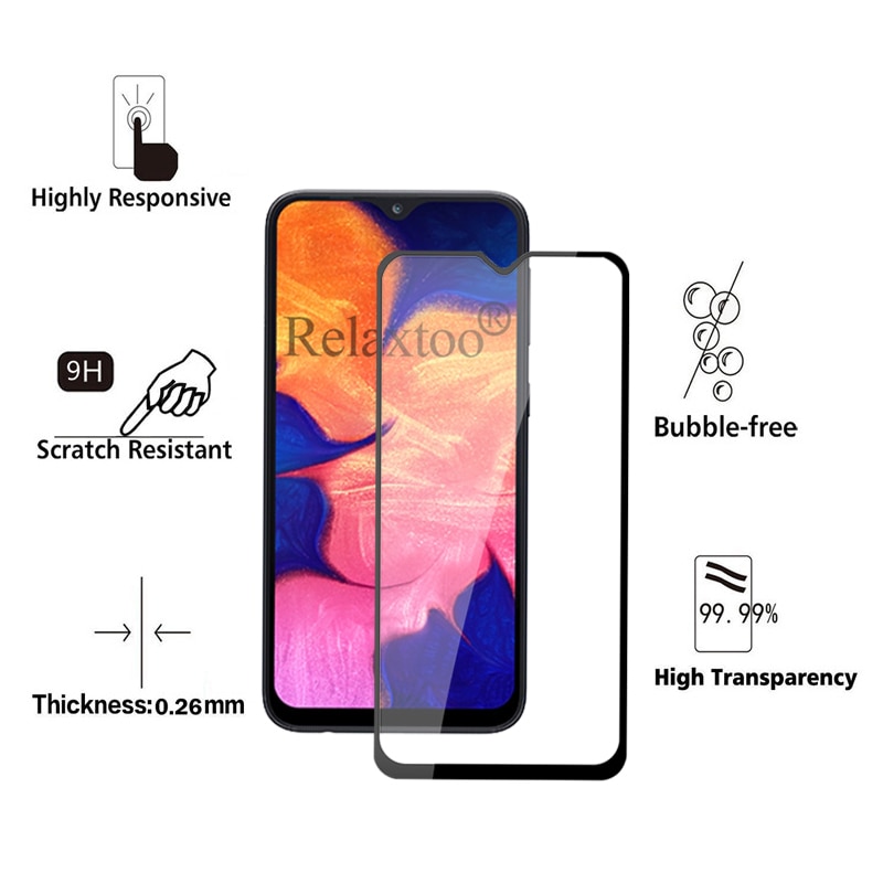 Gehärtetem Glas Für Samsung A10 Display-schutz Auf die Für Samsung Galaxy A10 Schutz Glas eine 10 10A A105F A105 9H sicherheit Film