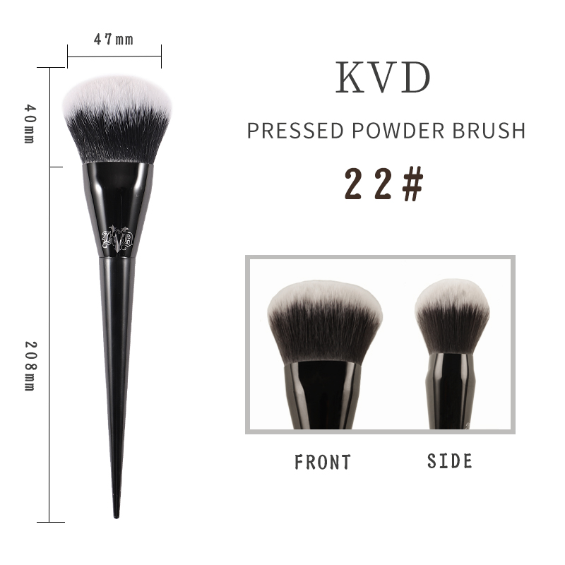 Kat Von D-brocha de maquillaje para base, colorete, resaltador, corrector en polvo, brocha para esculpir sombra de ojos, brochas de maquillaje de KVD: YELLOW