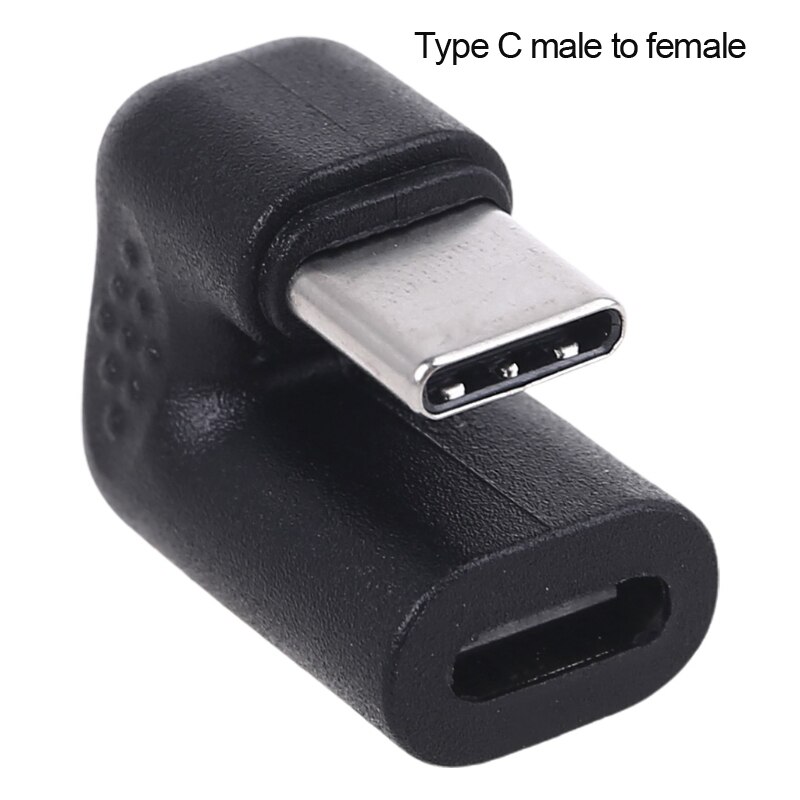 Right Angle 90 Degree USB 3.1 Type C Male to Female USB C Converter Adapter for Cellphone Tablet Laptop USB C Charger X6HB: C
