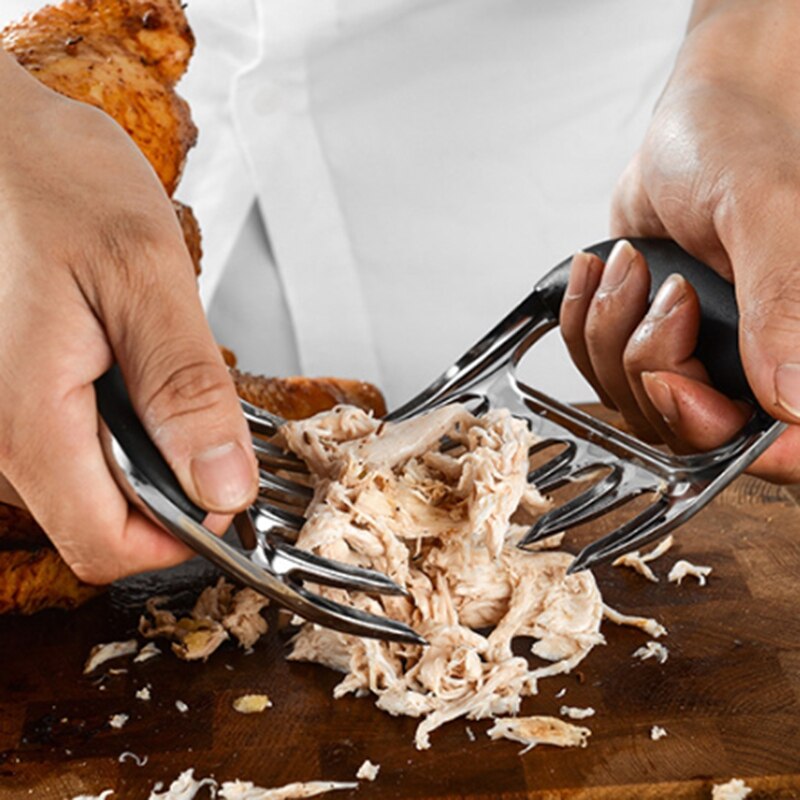 2 Stck Fleisch Schredder Krallen Edelstahl Bär Krallen BBQ Fleisch Krallen für BBQ Gabeln für Handhabung essen Grill Krallen