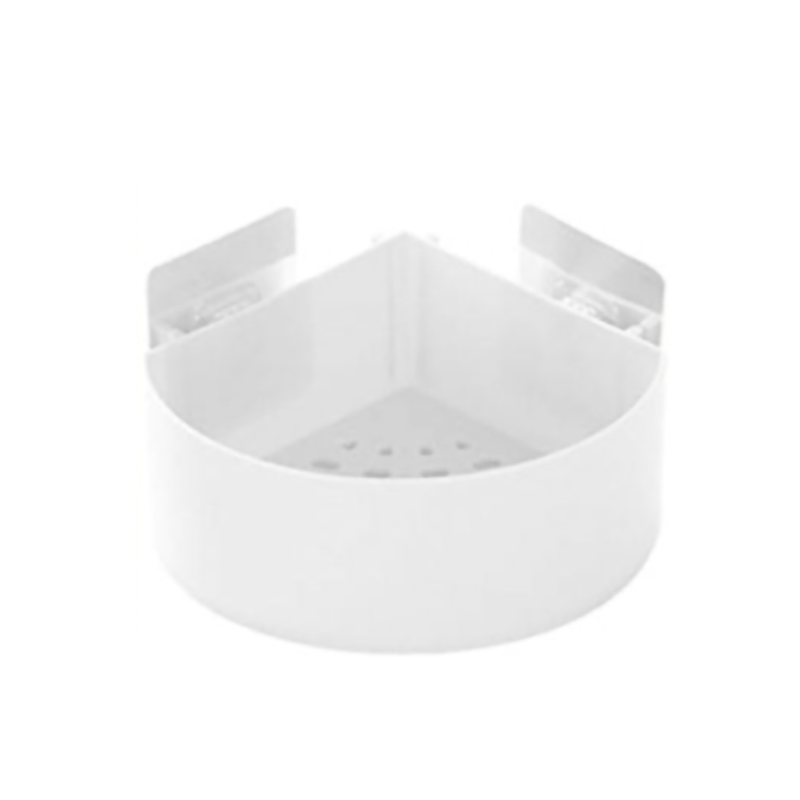 Étagère murale multifonction, coin à pression, en plastique, pour salle de bain, Drainage, rangement de douche: 05