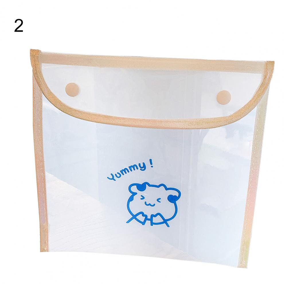 Document Bag Transparent Anti-lost PVC Transparent Waterproof Girls Cute Bear Cosmetic Multi-Purpose Bag for Student Document Ba: 2