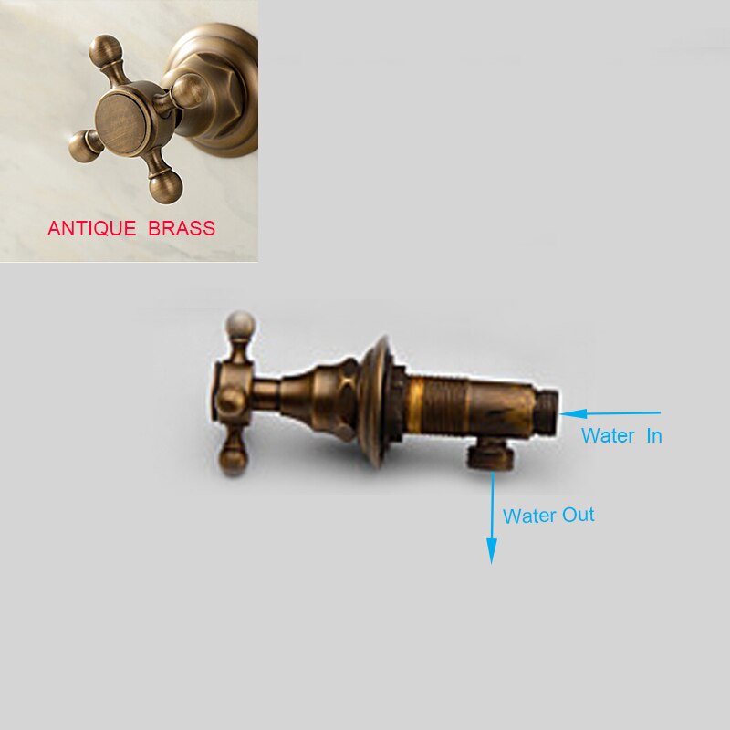 BAKALA And Retail Chrome Brass Shower Valve Square Style Single Handle Single cold Shower Faucet Control Valve: Green