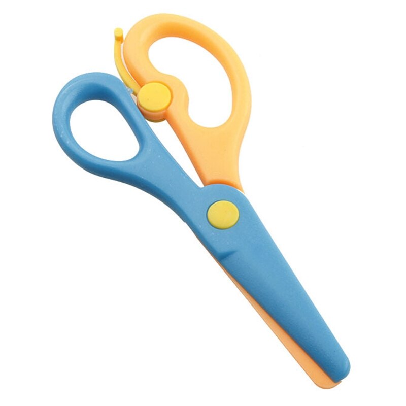 4PCS Mini Safety Round Head Plastic Scissors Student Kids Paper Cutting For Kid