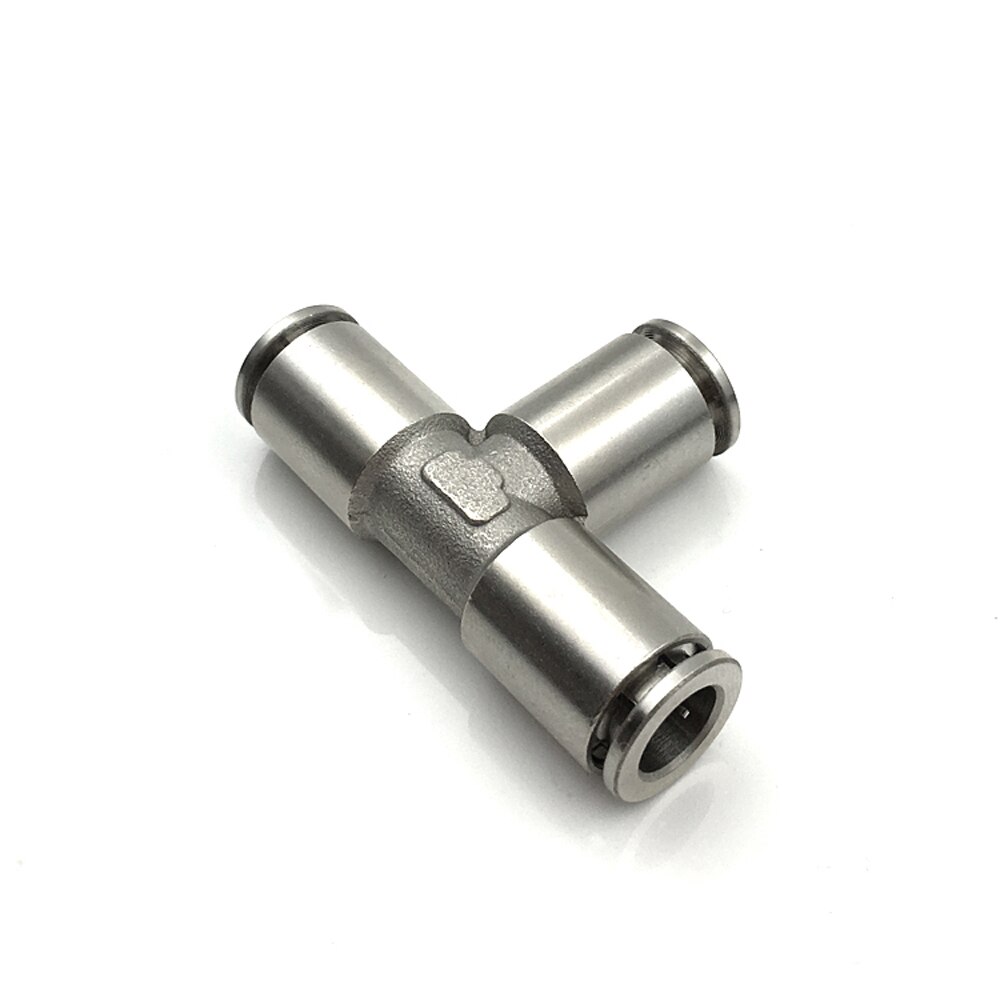 4/6/8/10/12/14/16mm Tee Pneumatic Nickel Plated Brass Push In Quick Connector Release Air Fitting Plumbing