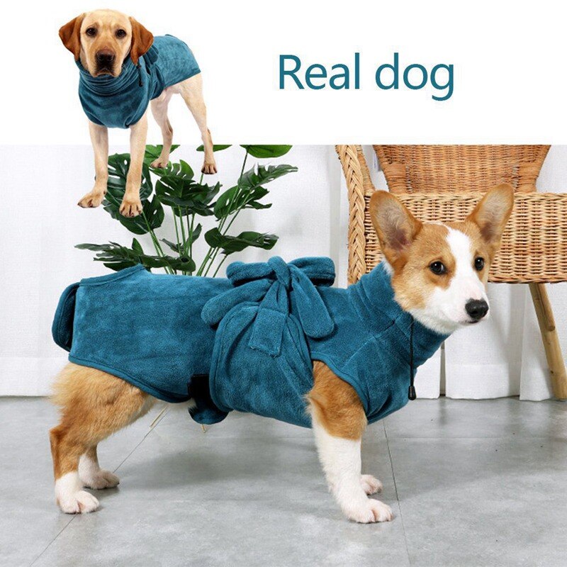 Hundekåpe kjæledyr hund badehåndkle for små mellomstore hunder mikrofiber superabsorberende kjæledyr tørkehåndkle