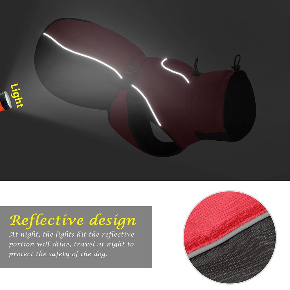 Waterdichte hondenwinterjas Reflecterend Winddicht Grote hondenkleding Zachte hondenjas Jassen Verstelbaar voor middelgrote honden Pitbull