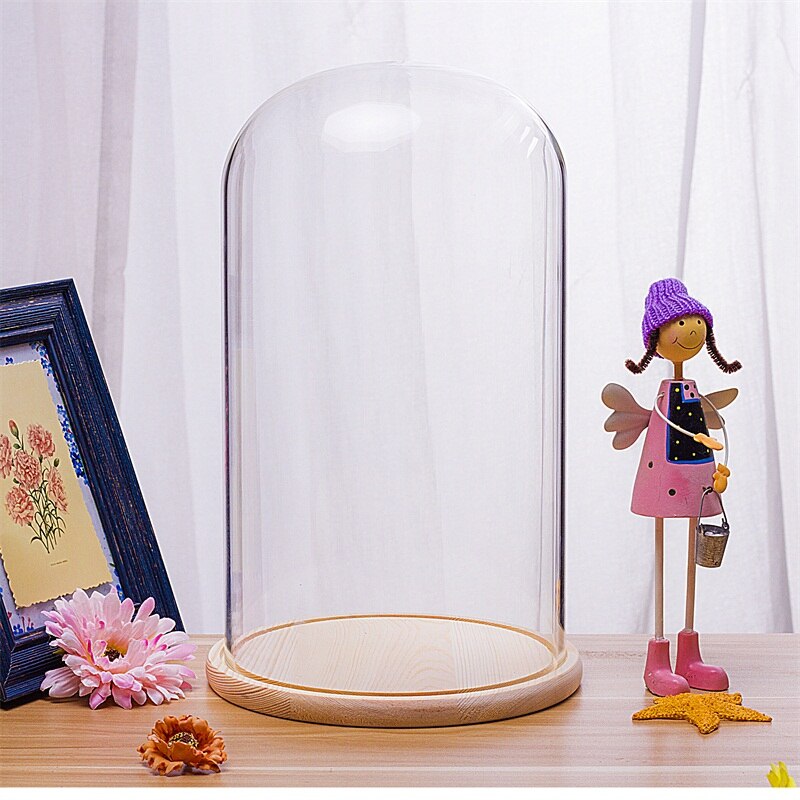 Glass Dome Cover for Flower Succulent Plants DIY Dustproof Covers Case Transparent Bottle Glass Vase Desktop Home Decor Supplies