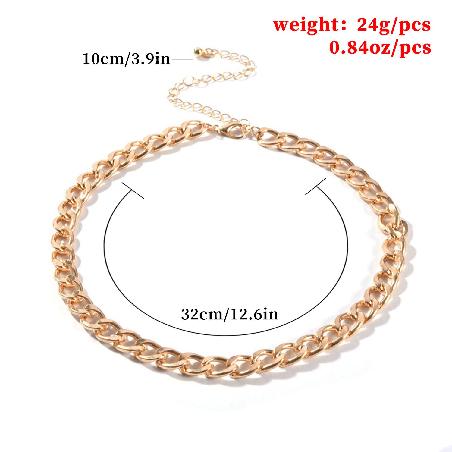 Cadena de Cuello estilo europeo y americano exagerado, collar de clavícula de cadena simple, accesorios de de cumpleaños para mujer