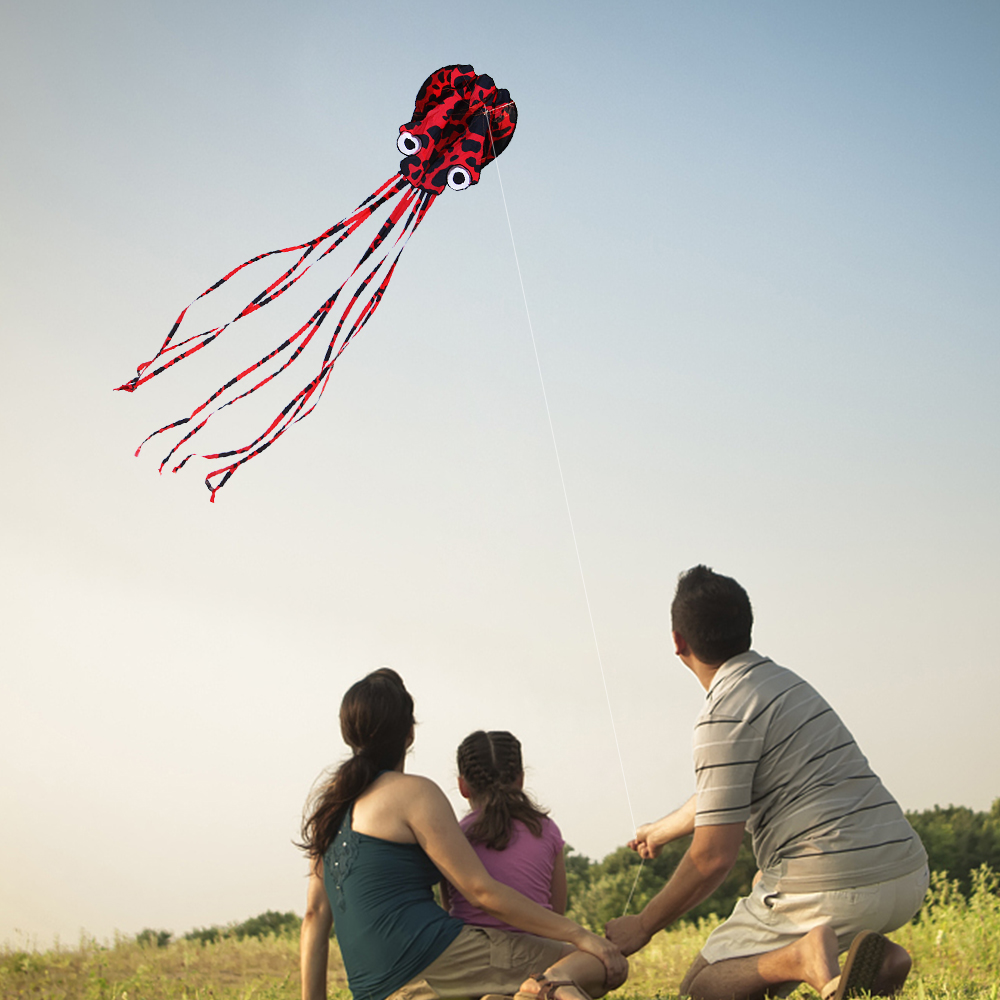 80cm x 400cm / 2.6 x 13 fuß rahmenloser kraken-fallschirm-lenkdrachen mit einer linie, weicher parafoil-drachen, outdoor-strandspaßsport