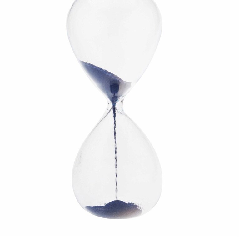 1pcs net Hourglass Awaglass Hand-blown Sand Timer Desktop Decoration netic Hourglass Blue