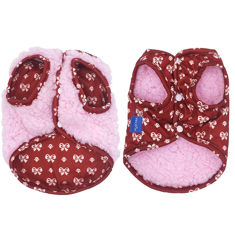 Colete de inverno para cachorro de estimação, roupa quente grossa e quente de lã, casaco para cachorro pequeno e médio