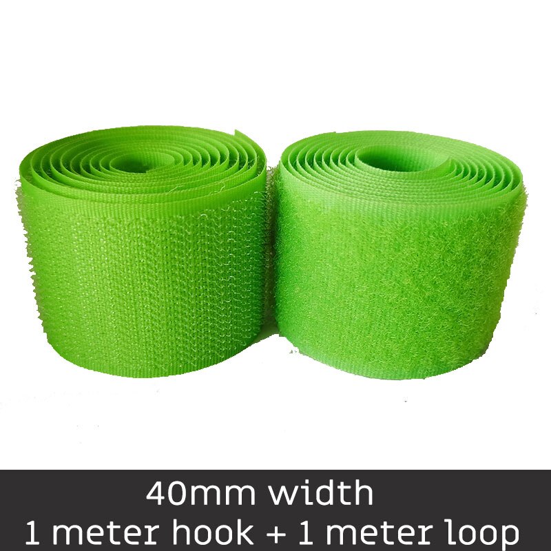 2-10Cm Breedte Lichtgroen Geen Lijm Haak Loop Sluiting Tape Voor Naaien Accessoires Tape Sticker Strap Diy: 40mm width