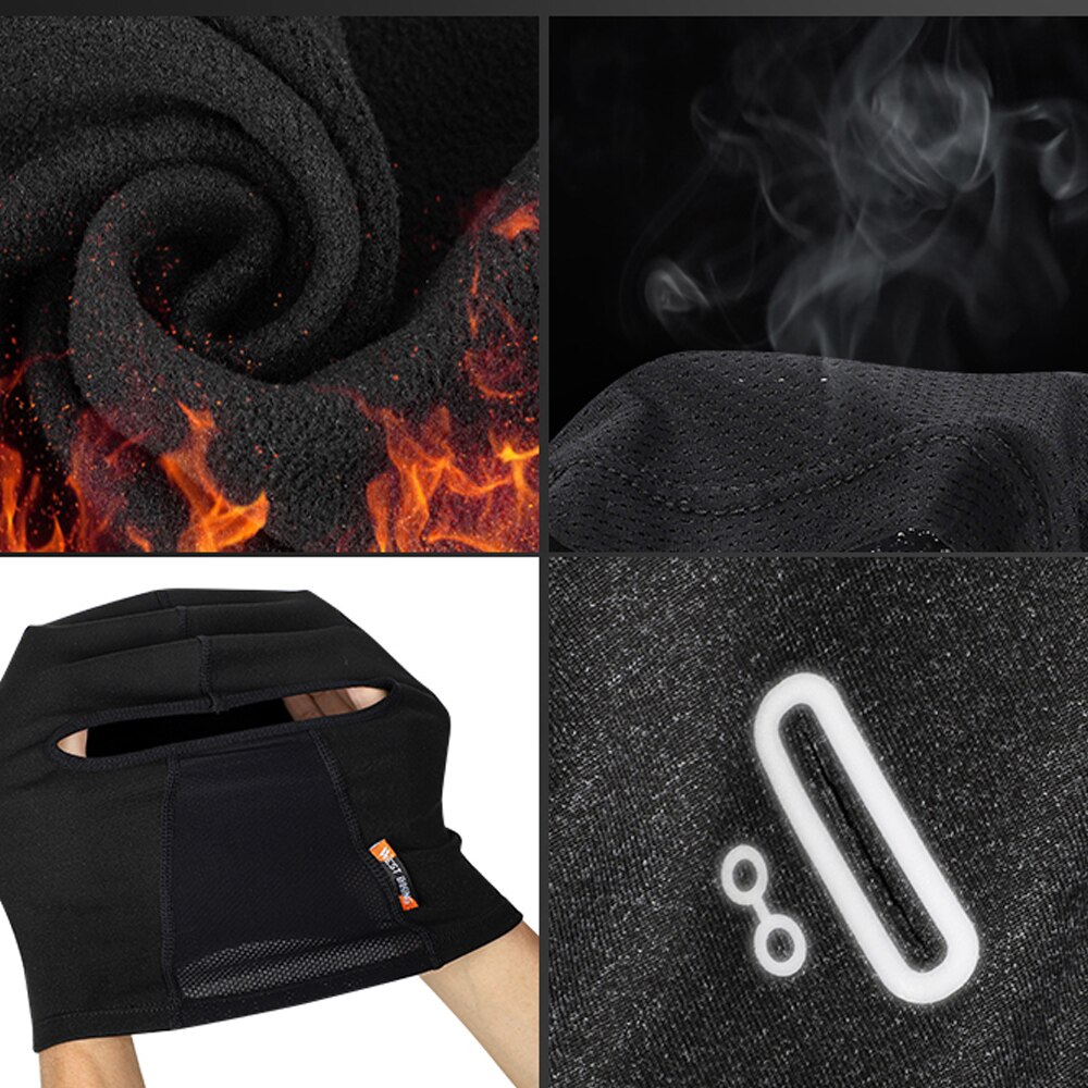 Västra cykling vinter vindtät och varm ridning cap bergsklättring skid fleece mössa med glasögon hål motorcykel ridning mössa