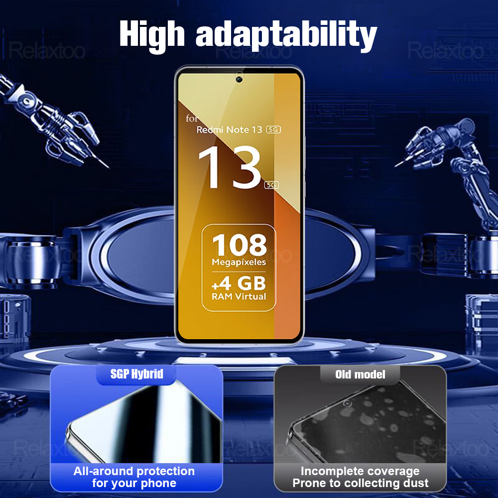 1-5Pcs Armor Full Cover Tempered Glass For Xiaomi Redmi Note 13 Note13 15 Pro 13Pro 14 Note14 14S 4G 15Pro 5G Screen Protector