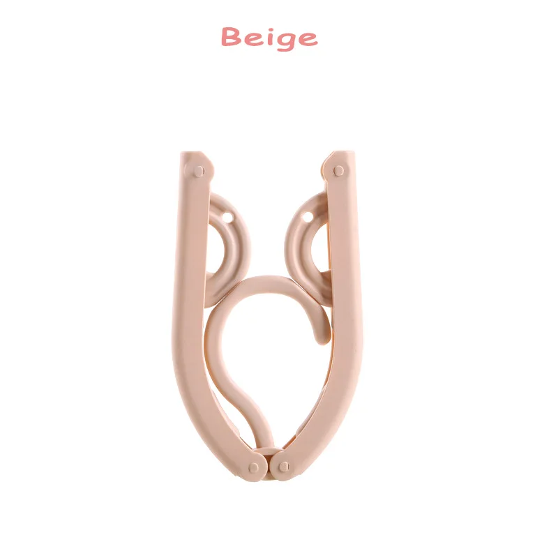 Porte-cintre pliant avec clip pour chaussettes et sous-vêtements, crochet portable, voyage, séchage des vêtements, voyages d'affaires, T1: kaki foncé