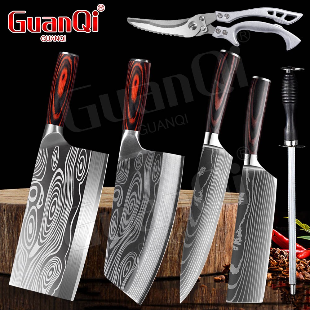 Kitchen Knives Razor Sharp Slicing Meat Chopping Knife Butcher Knife 5Cr15 Stainless Steel Cleaver Traditional Cooking Knives