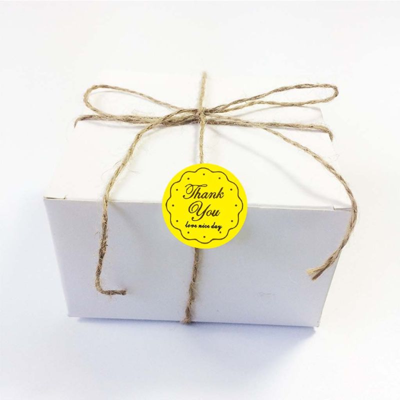 500pcs 2 Styles Thank You Sticker Wedding Handmade Envelope Seal Label Scrapbook 896A