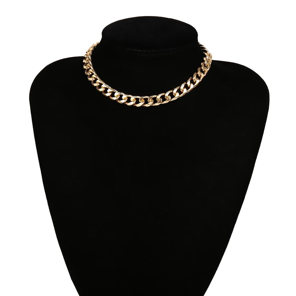 SHIXIN Link Kette Choker Halsketten Für Frauen Gold Einfache Kurze Halskette Weibliche Kragen Kette Dekoration auf Hals Schmuck