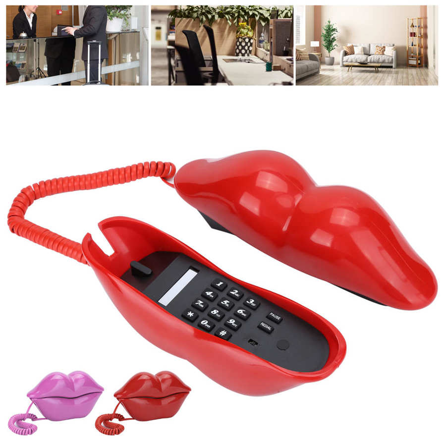 Lippen telefoon modieus grappig thuis nummer opslagfunctie met vs/vk bedrading