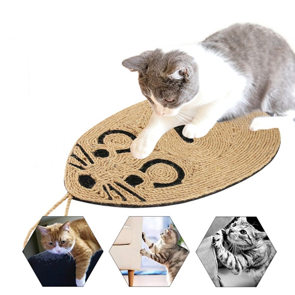 L40 Sisal Cat Scratch Board Kitten Pet Grinding Claw Toys Cats Scratching Tree Post Scratcher Bed Mat Furniture Scratch Pad Cat