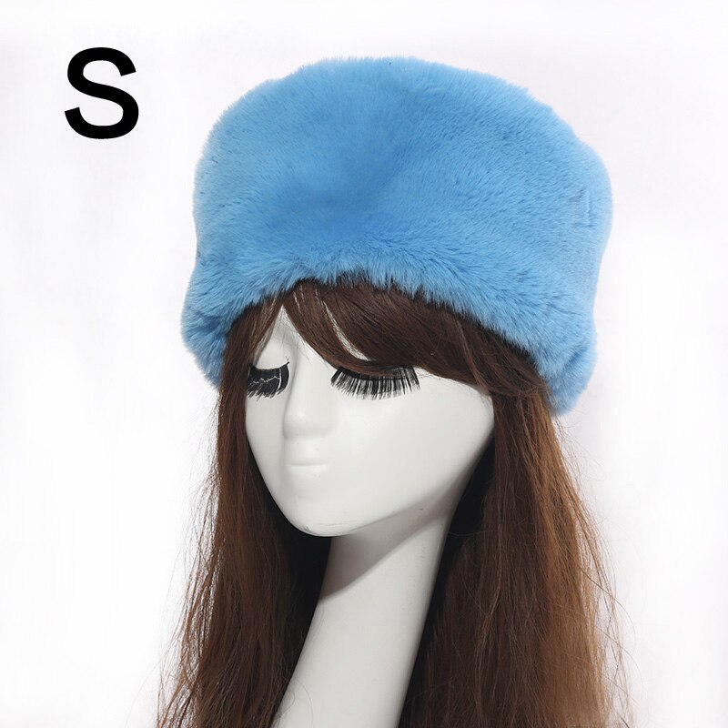Vrouwen Hoeden Lady Russische Dikke Pluizige Imitatie Vossenbont Hoed Hoofdband Winter Earwarmer Ski Hoed Vrouwelijke Hoeden Voor Herfst Winter: S