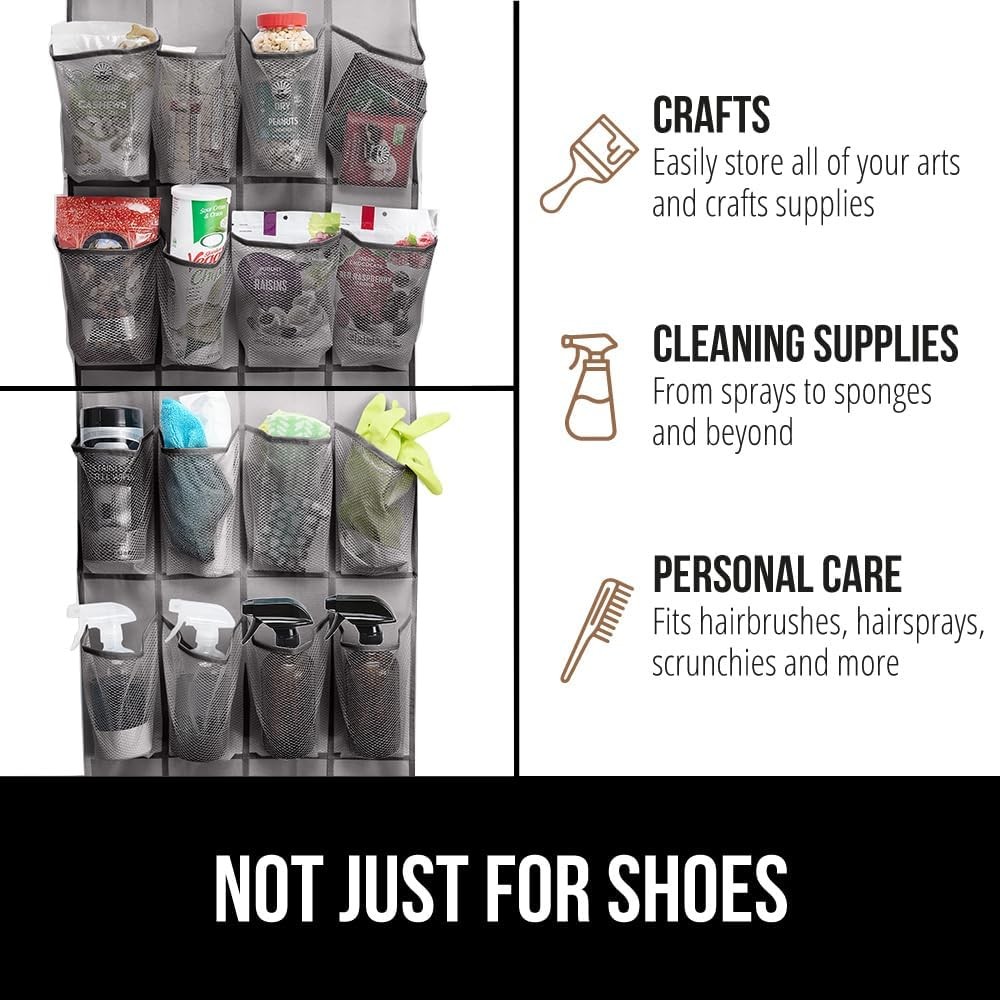 Organizer na buty robić zawieszenia na drzwi, 24 oddychające kieszenie z siatki, oszczędzający miejsce wieszak na buty, akcesoria itp.
