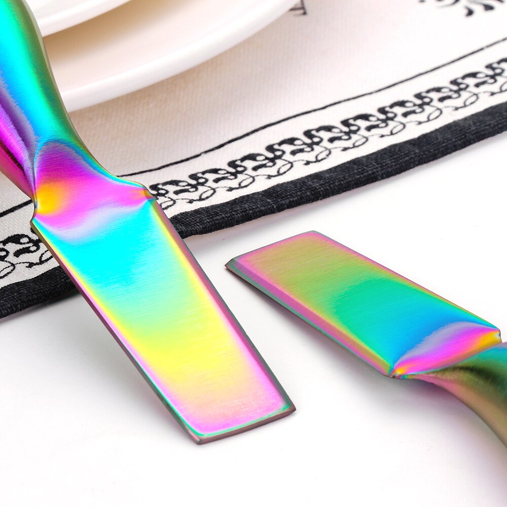 1Pcs Kaas Tool Gold Kaas Slicer Cutter Mes Creatieve Kaas Raspen Cake Spatel Boter Messen Vlees Vork Keuken Servies