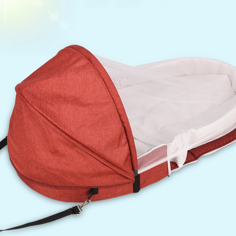 Foldable Portable Bassinet Breathable Mosquito Net Travel Sun Protection Infant Sleeping Basket With Toys
