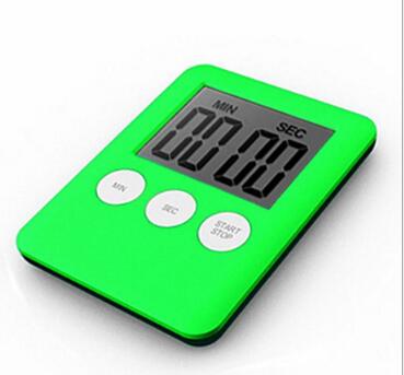 Magnetic LCD Digital Kitchen Countdown Timer Alarm with Stand White Kitchen Timer Practical Cooking Timer Alarm Clock: Green