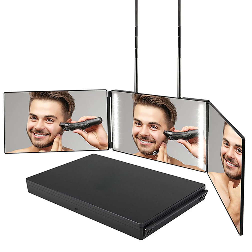 Verstelbare 3 Way Mirror Trifold Spiegel Zelf Kappers Spiegel Drievoudige Spiegel Haar Knippen En Styling Diy Kapsel tool