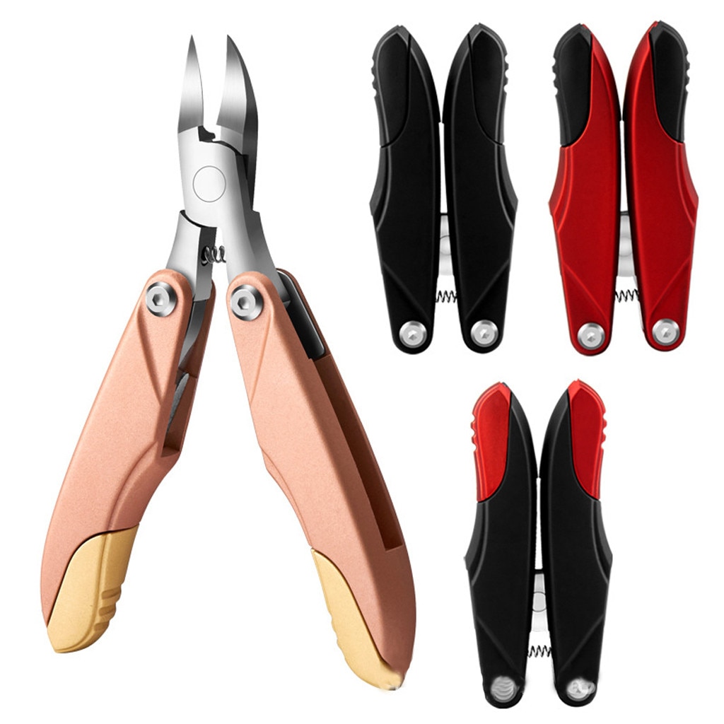 Folding Cutter Cuticle Nippers Clippers Cuticle Remover Toenail Nails Tools Multifunctional pliers for skinning scissors#25