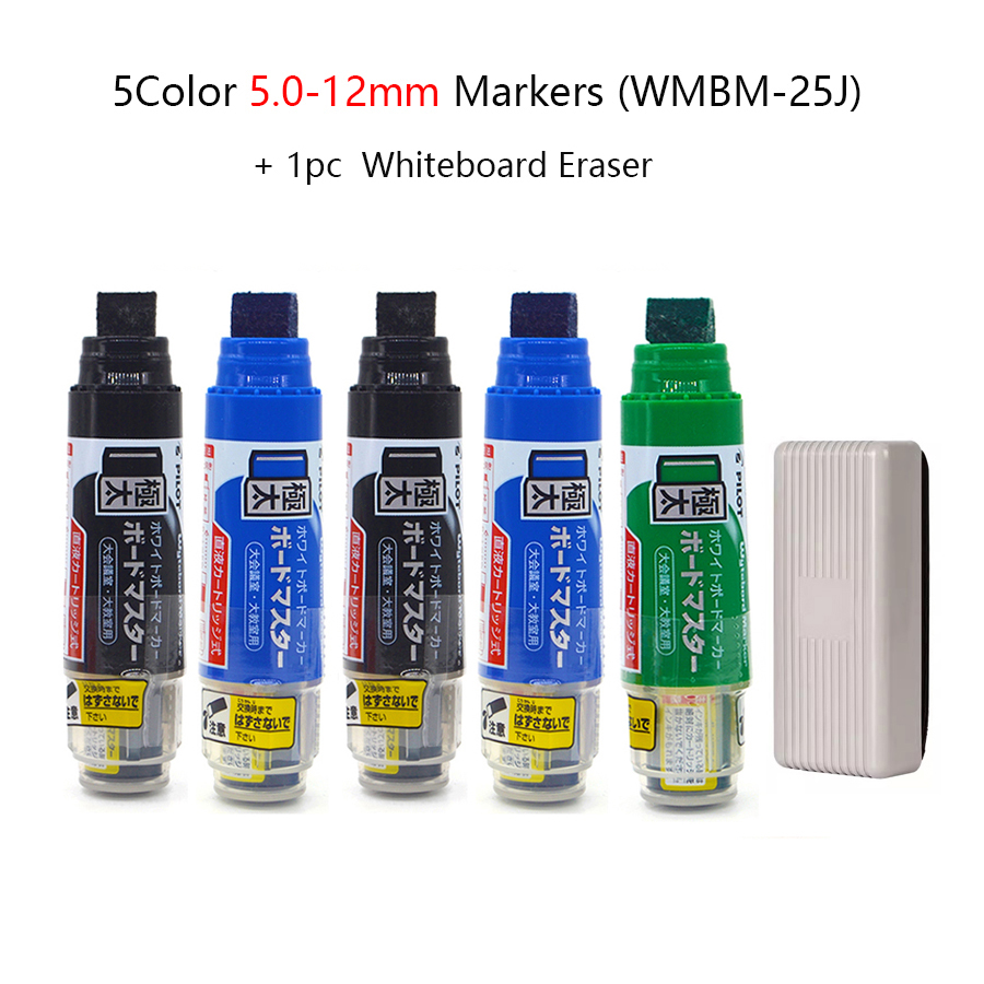 Pennarelli scolastici PILOT per lavagna bianca, penna cancellabile con inchiostro ricaricabile ecologico WBMAVBM, cose didattiche originali del Giappone: YELLOW