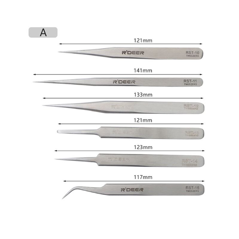 Esd antistatische roestvrijstalen pincet onderhouds- en reparatiegereedschapset precisie