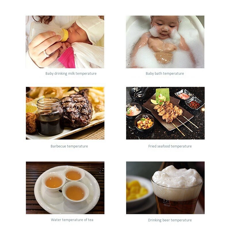 Elektronisk digital display madtermometer vandtæt stemmealarm