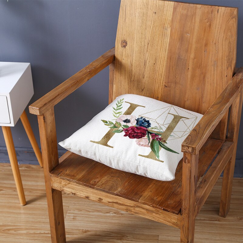 Kids Kussensloop Brief Kussenhoes 45*45 Sierkussen Covers Decor Kussens Bank Polyester Bloemen Home Decor Kussenslopen