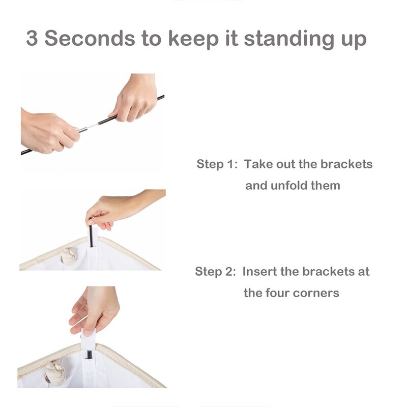 Laundry Baskets,Washing Basket for Laundry Collapsible,for Bedroom,Linen Baskets Folding Bin with Carry Handles