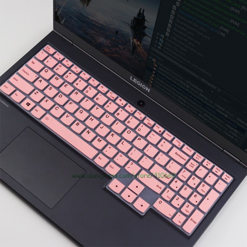 Dla LENOVO LEGION 5 17arh05h 17imh05 17 imh 17arh 17ach6h 17arh05h 17 17.3 cal silikonowa klawiatura laptopa pokrywa skóry Protector: Pink