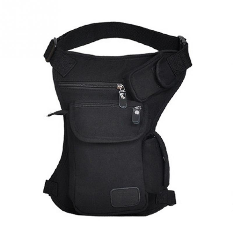 Nylon Drop Been Tas voor Mannen Vrouwen Motorfiets Fiets Hip Bum Riem Taille Fanny Pack Reizen Outdoor Camping Tactische Wandelen Fietsen Crossbody Schoudertas Pouch Zwart