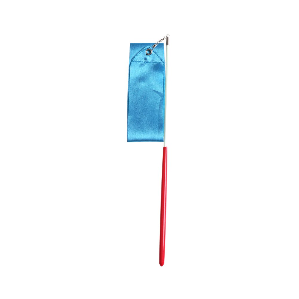 2 m fita de dança profissional colorido ginásio fitas rítmica arte ginástica ballet streamer giratório vara para ginásio formação: Azul