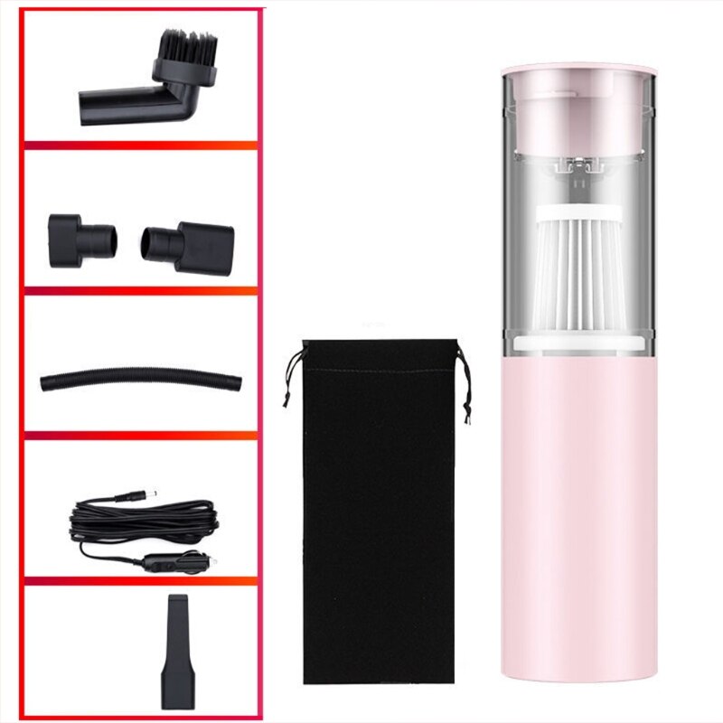 Portable 12V 120W Power Car Vacuum Cleaner Wet Dry Dual Use Handheld Auto Duster: White