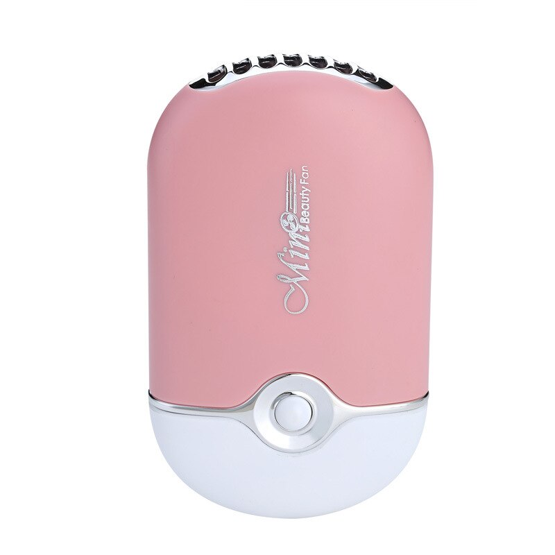 mini draagbare hand gehouden airconditioner bevochtiging bureau koeler koelventilator: Roze