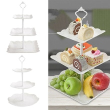 3 Tier Cake Stand Afternoon Tea Stand Wedding Plates Party Tableware Embossed