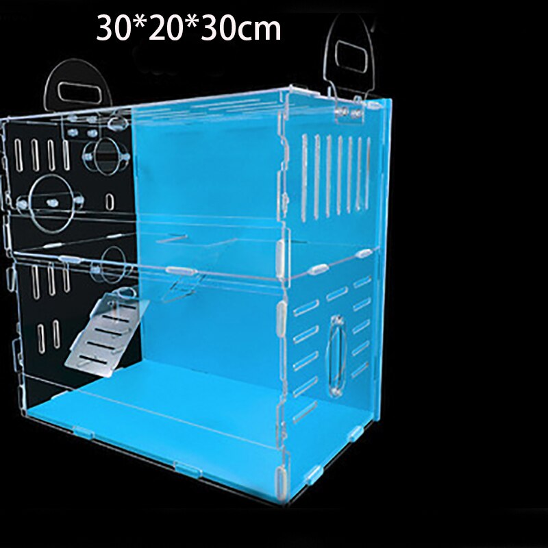 Acrylic Hamster Cage Transparent Double Layer Large Size DIY Guinea Pig Villa Toy Small Pet Rat Nest hedgehog House Accessories: C15