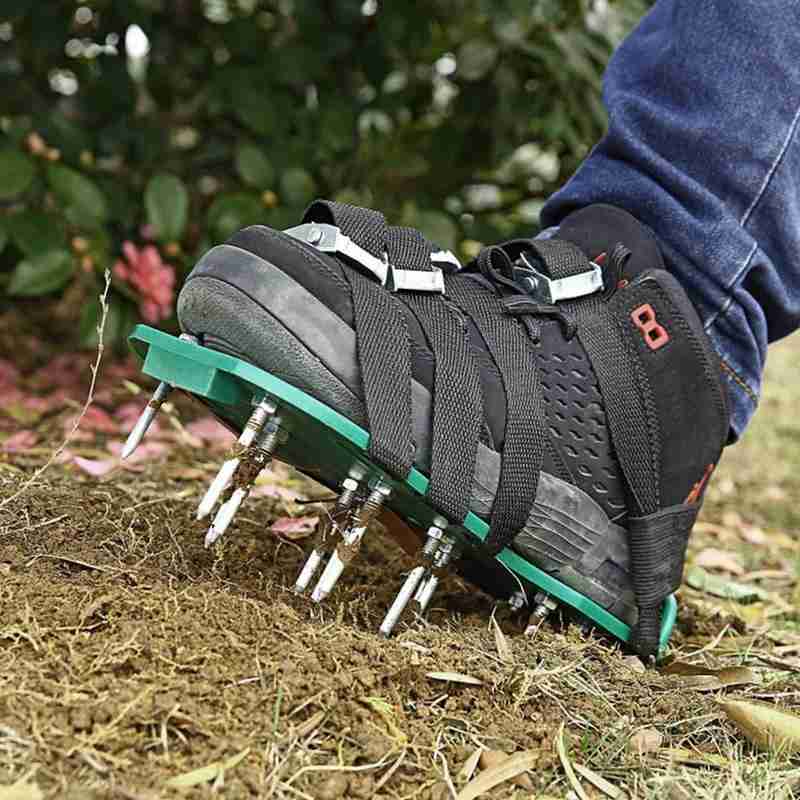 1 paar 4,2 cm Spitze Schuhe Gartenarbeit Boden Rasen Grünland Belüfter Sandalen Vertikutierer Selbst nivellierung Zement Bau Aufreißer Werkzeug
