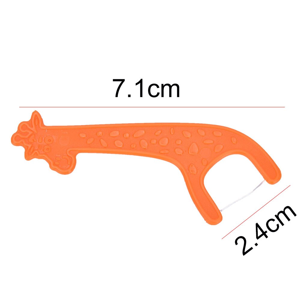 24PCS/box Orange Dental Floss Teeth Stick Tooth Pick Interdental Brushes Teeth Clean Toothpick Flosser Tool